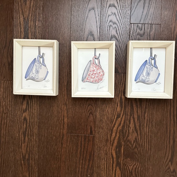 Other - K. Spicher Set of 3, Teacup Prints, Signed, Numbered and Framed
